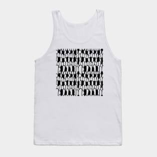 Monochrome Scale Pattern Tank Top